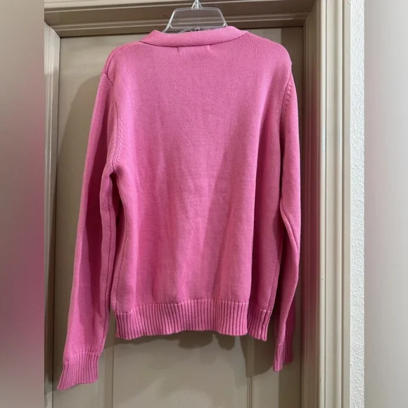 NWT Simply Southern Sequin Pink Santa Cardigan Sweater - Picture 2 of 9